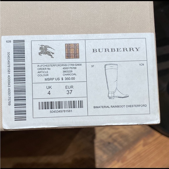 Burberry Bimaterial Rainboot Chesterford - Picture 7 of 9